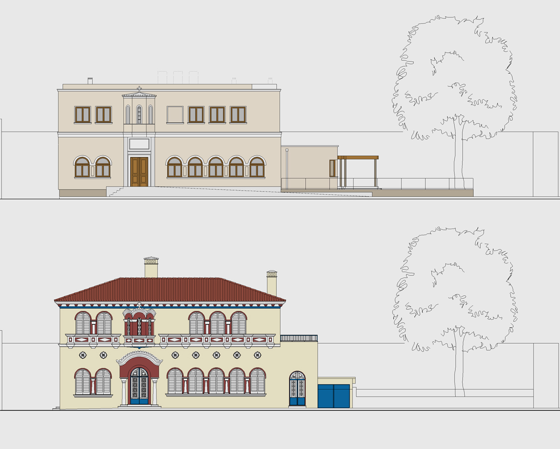 episkopeio komotini-east elevation comparison