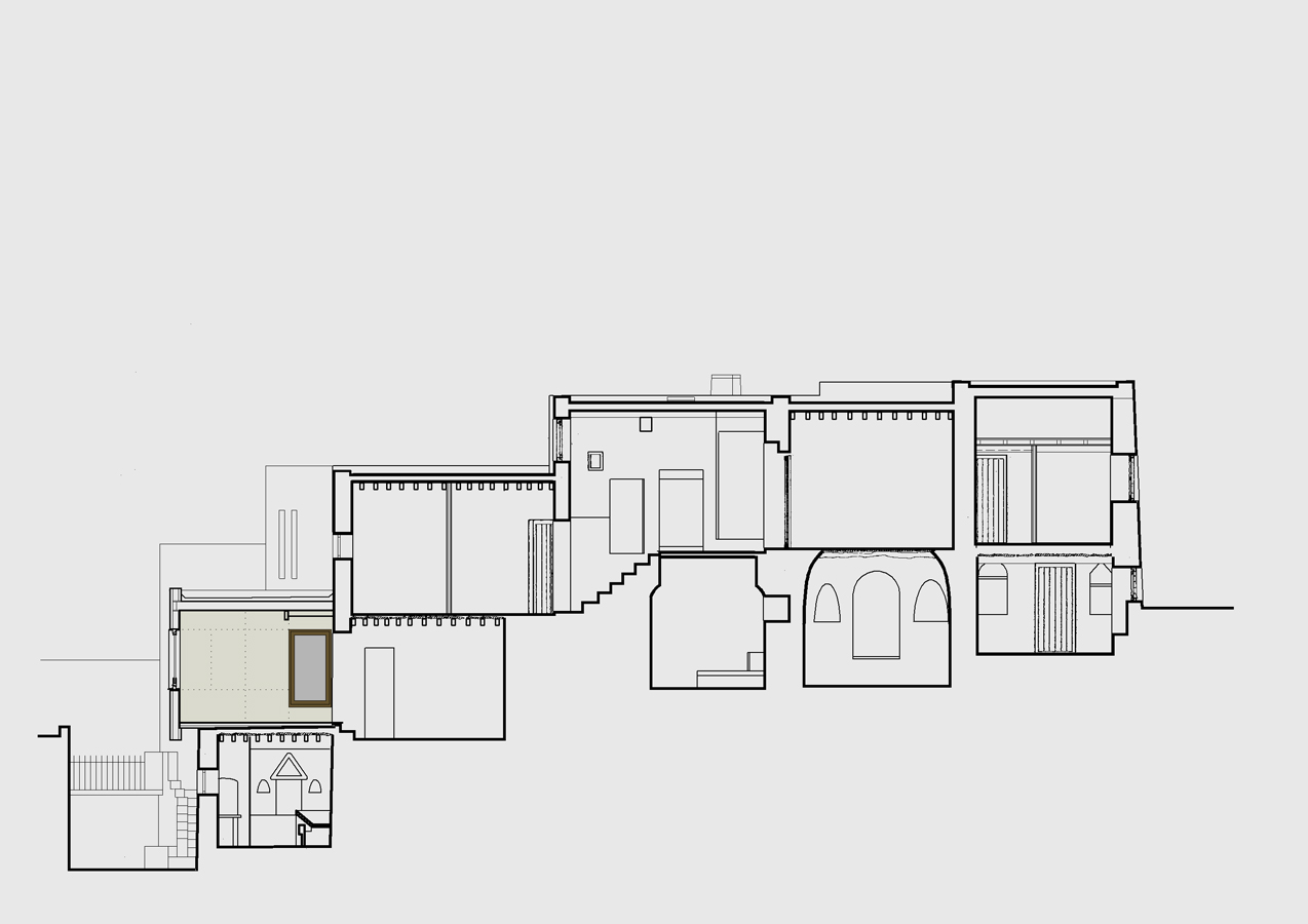 μονόχωρη προσθήκη, Τήνος - εγκάρσια τομή