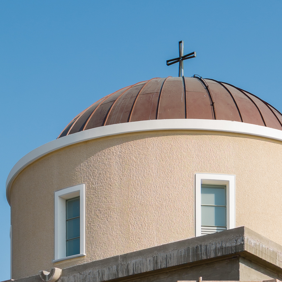 Παναγία Παραβουνιώτισσα, Ερέτρια - λεπτομέρεια τρούλου