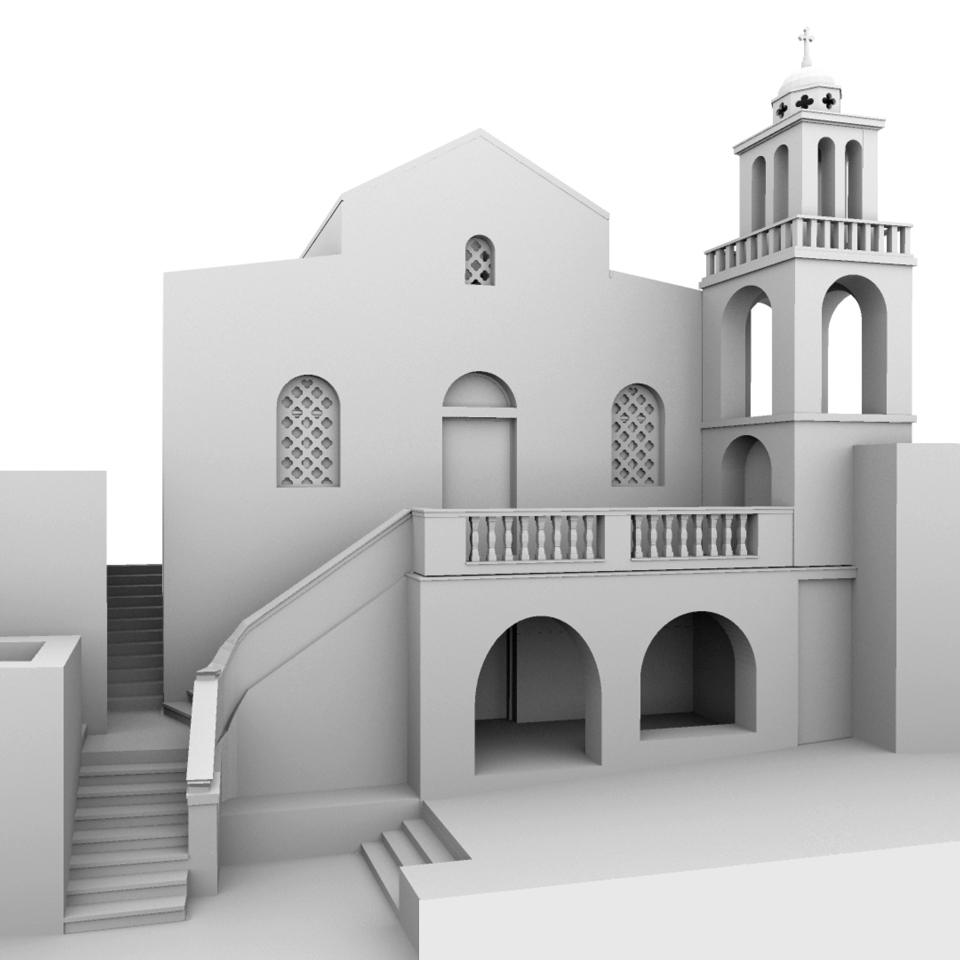 Μονή Κεχροβουνίου, Τήνος - άποψη ναού Αγίας Πελαγίας