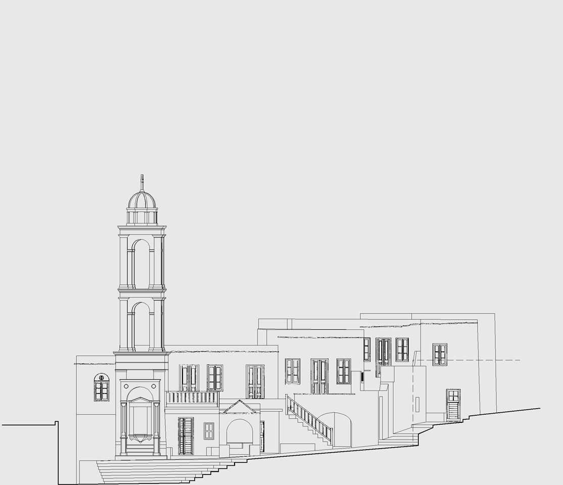 Μονή Κεχροβουνίου, Τήνος - όψη Ηγουμενείου